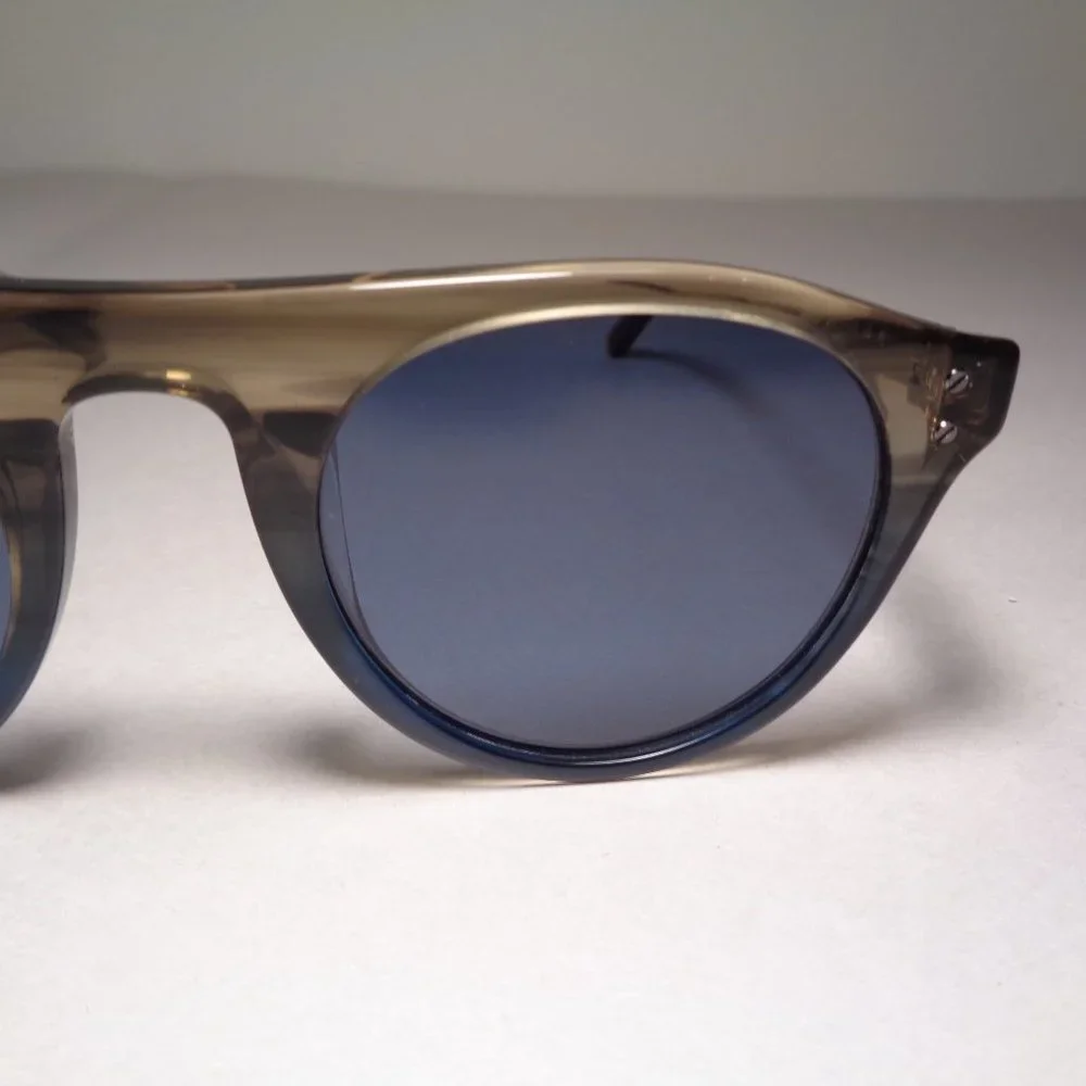 Calvin Klein CK20701S Taupe Blue Horn New Men's Sunglasses